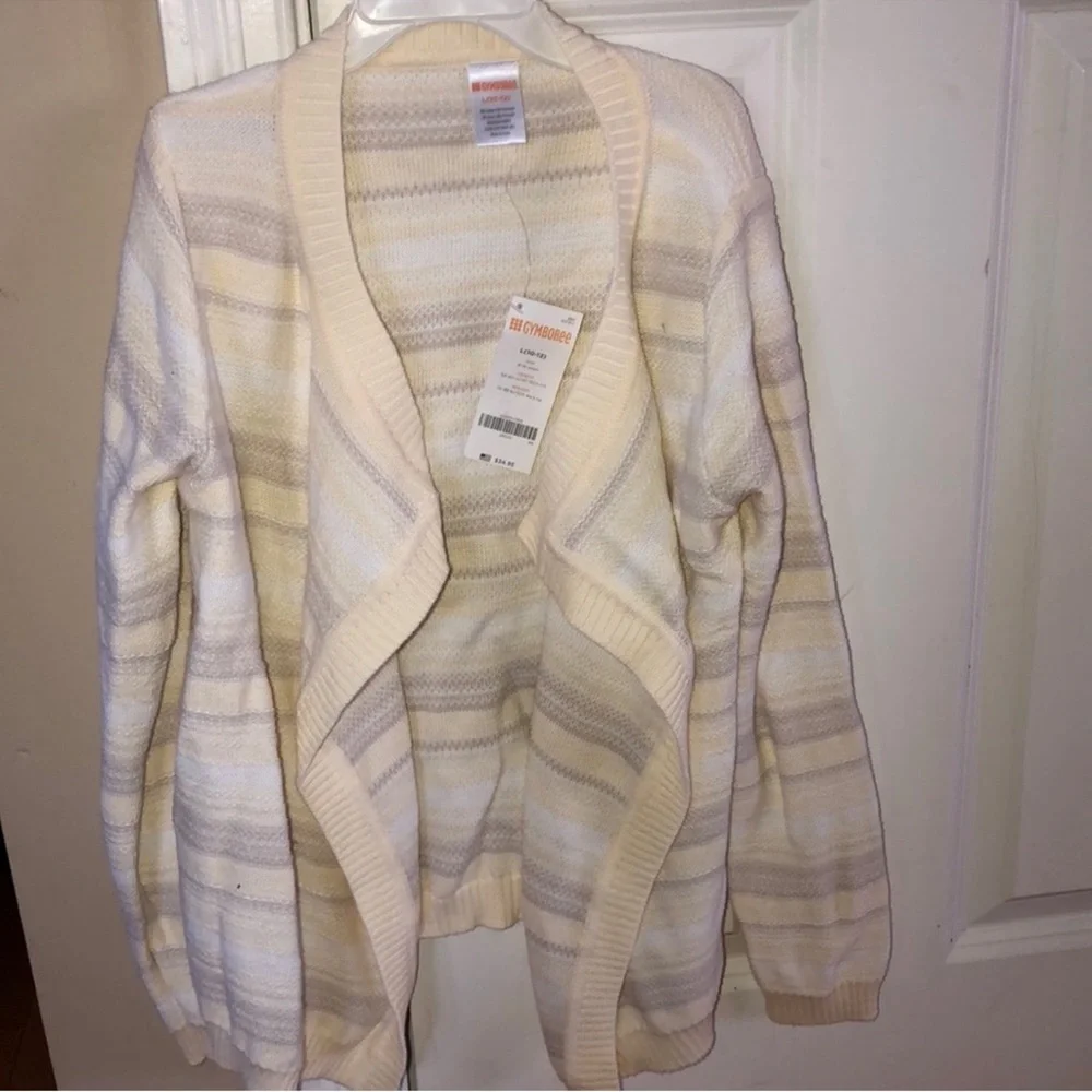 Gymboree girls cardigan sweater tan cream neutral Large NWT Spring‎ Easter